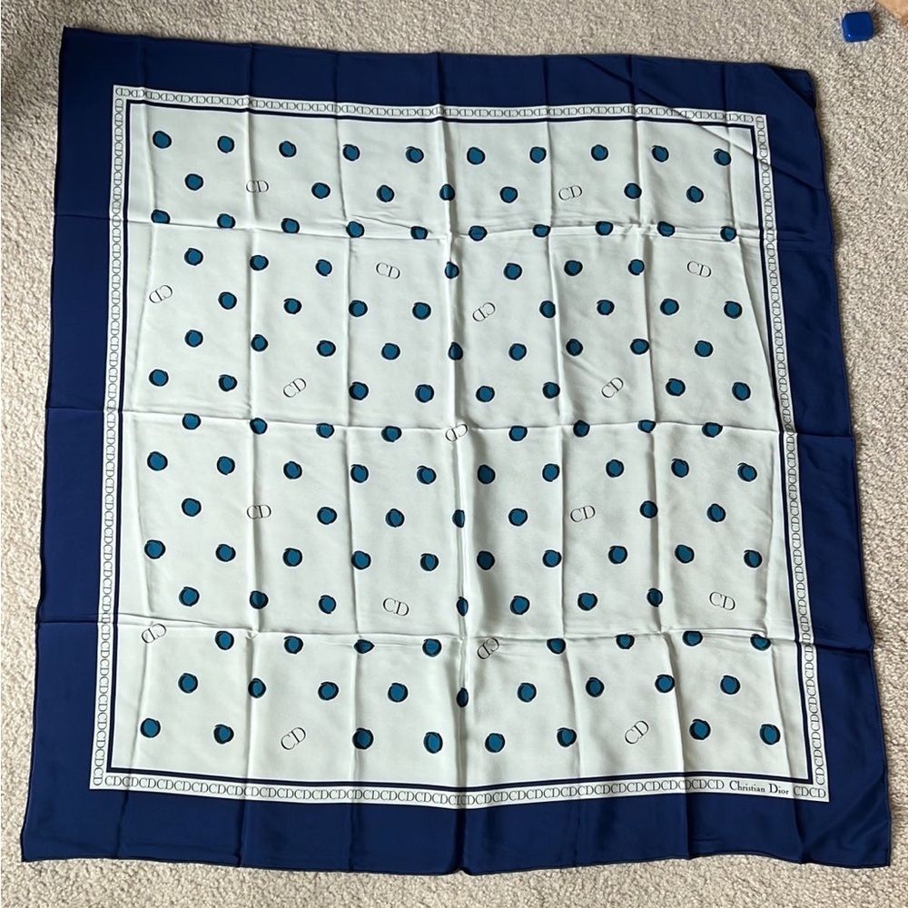 Christian Dior Echarpes Vintage Silk Scarf